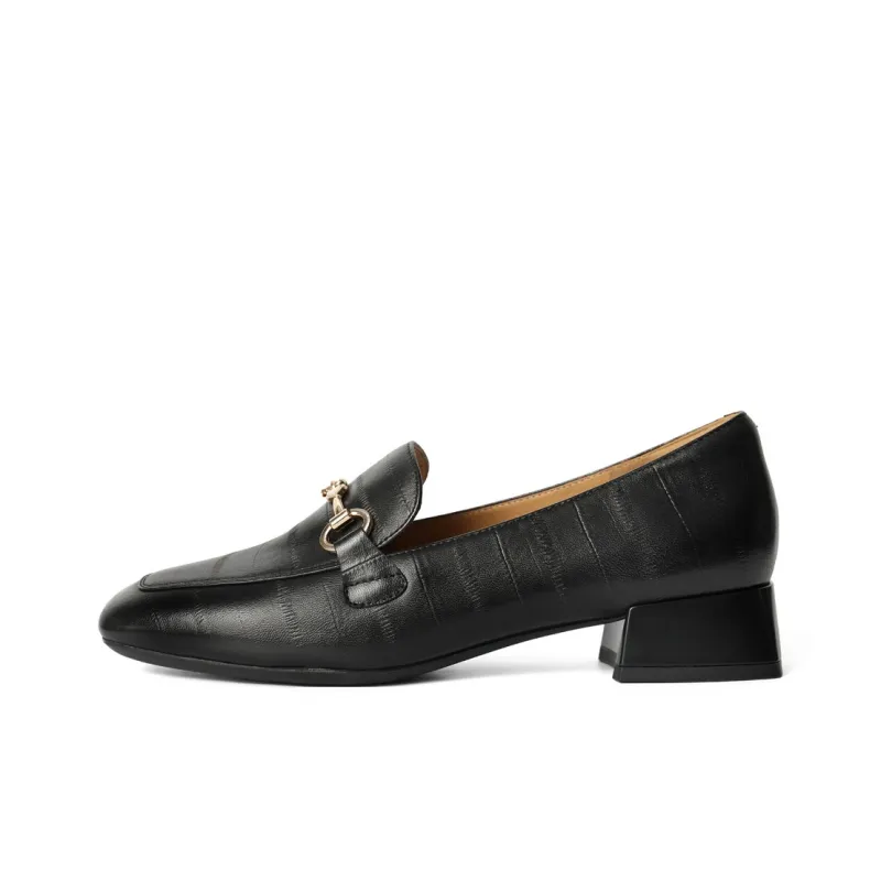 BELLE Loafers 3cm Women's Black Ecru-0