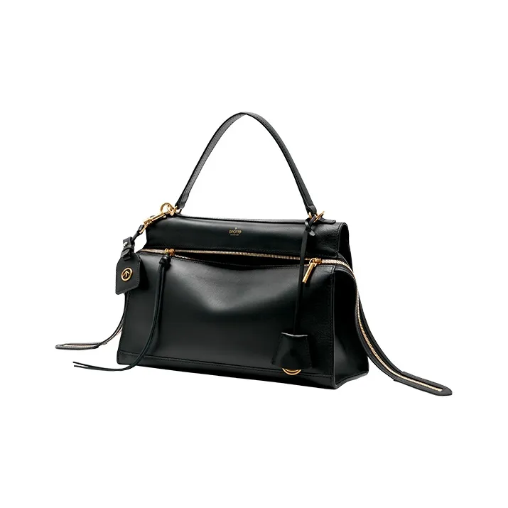GROTTO Saddle Calfskin Handbag, Shoulder Bag, Crossbody Bag, Large Capacity Briefcase Regular Unisex Multicolor-1