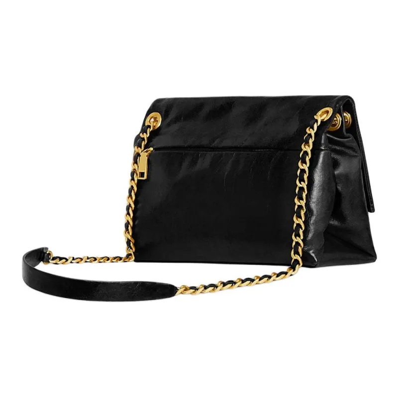 REBECCA MINKOFF Genuine Leather Crossbody Bag Shoulder Bag Medium Size Women's Black-1