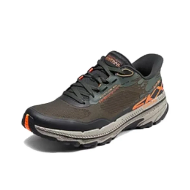 Skechers MEN'S GO Wear Resistant Low Top Trail Running Running Shoes Men Olive Green-2