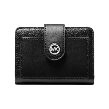 MICHAEL KORS Mercer Leather Wallet Small Size Women's Black