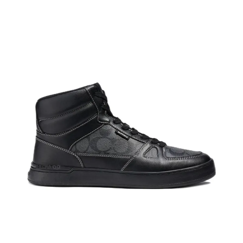 COACH High Top Stylish Skateboarding Shoes Men's Black-1