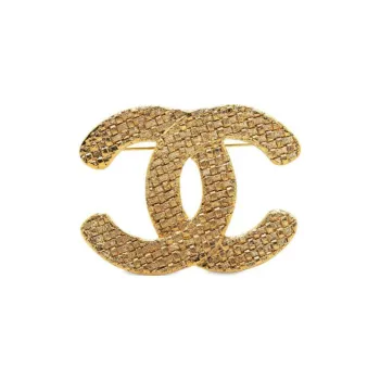 CHANEL 2009 Plated Cc Costume Brooch