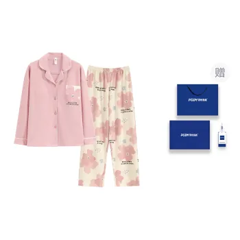 Floating Light Islands Pajama Set Women's Gift Box Set Pink