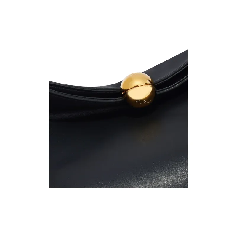 Furla Leather Handbag, Shoulder Bag Tubas Women's Black-3
