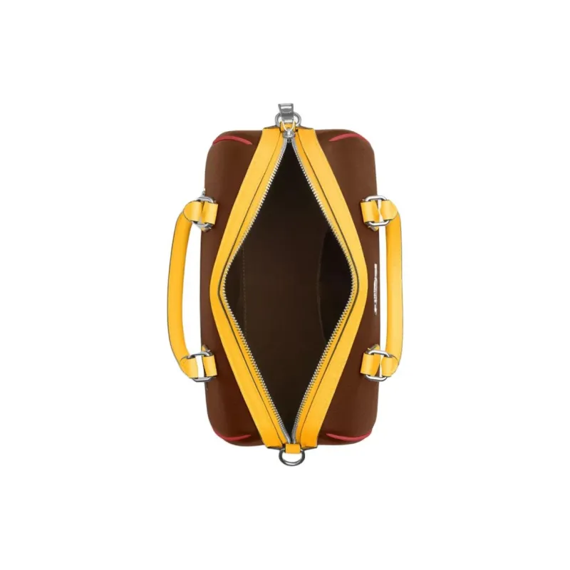 COACH Rowan Litchi Grain Leather Crossbody One Shoulder Handbags Medium Size Women's Multicolor Saddle-2