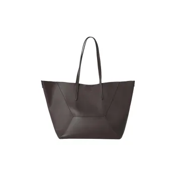 Brunello Cucinelli Calfskin Tote Bag Shopping Bag Handbag Shoulder Bag Women's Brown