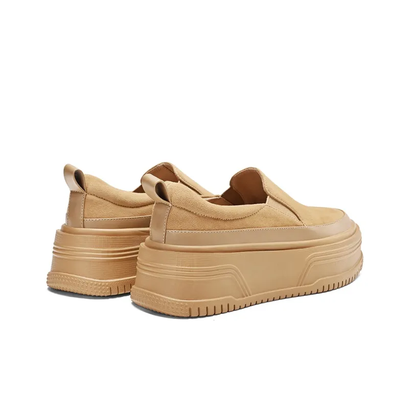 BOSSSUNWEN Low Top Skateboard Shoes Women's Apricot-2