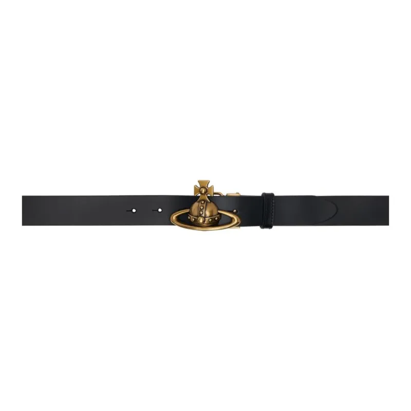 Vivienne Westwood Leather Leather Belts Men Black Width: 3CM-0