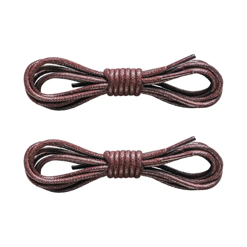 Footprint Tribe Polyester Cotton Blend Texture Lightweight Waxable Shoelaces Unisex-6
