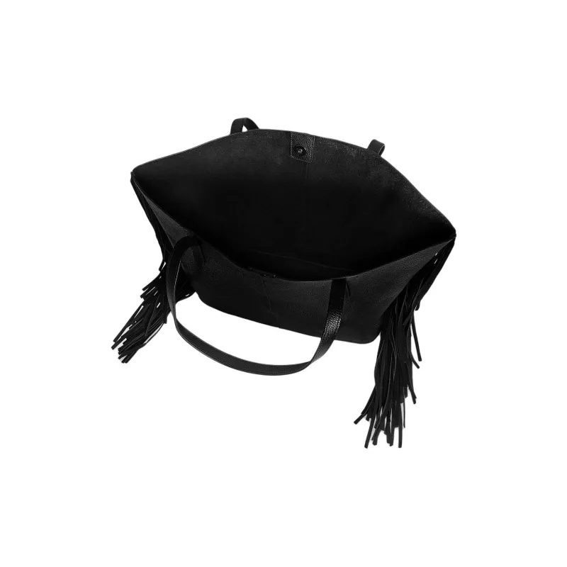 REBECCA MINKOFF Genuine Leather Tote Bag Shopping Bag Shoulder Bag Handbag Women's Black-2
