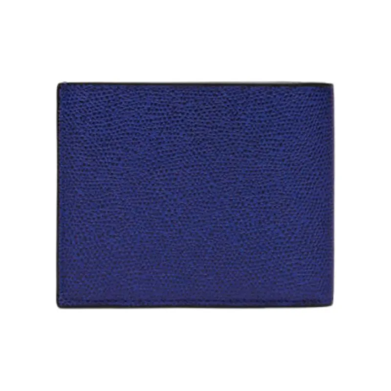 Valextra Millepunte Calfskin Wallet Coin Purse Men Royal Blue-1