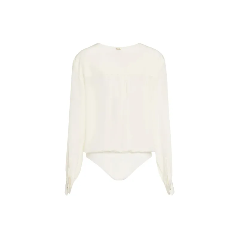 HUGO BOSS Pleated Silk Bodysuit-1