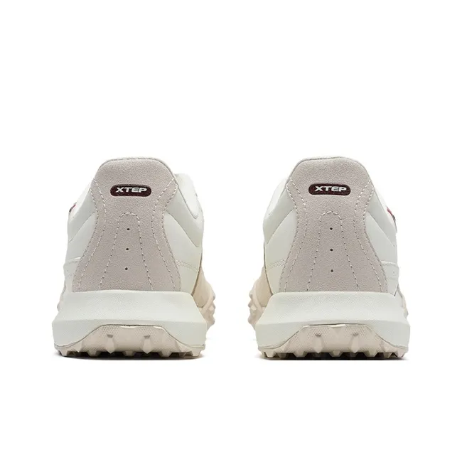 XTEP Lightweight Coverage Low-Top Casual Shoes Women's White Gray-4