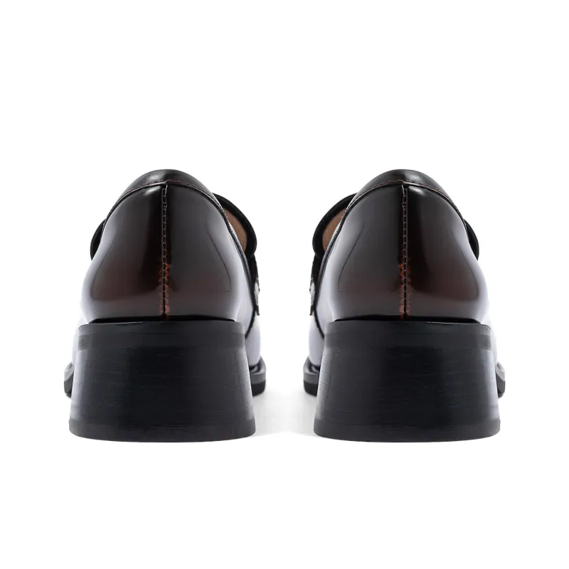 COMELY Loafers Women's Black/Coffee-4