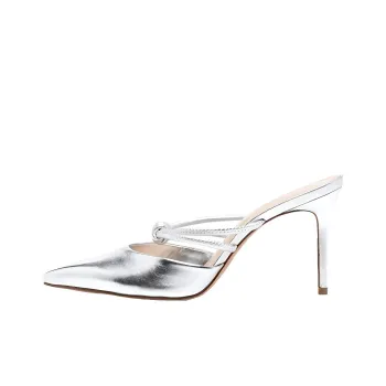 Schutz Wrap-toe Slippers Women's Silver
