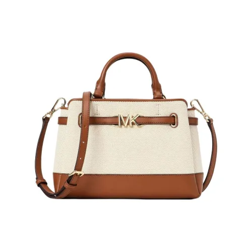 MICHAEL KORS Cotton With Polyester Shoulder Bag Crossbody Bag Handbag Small Size Women's Leather Brown With Light Sand