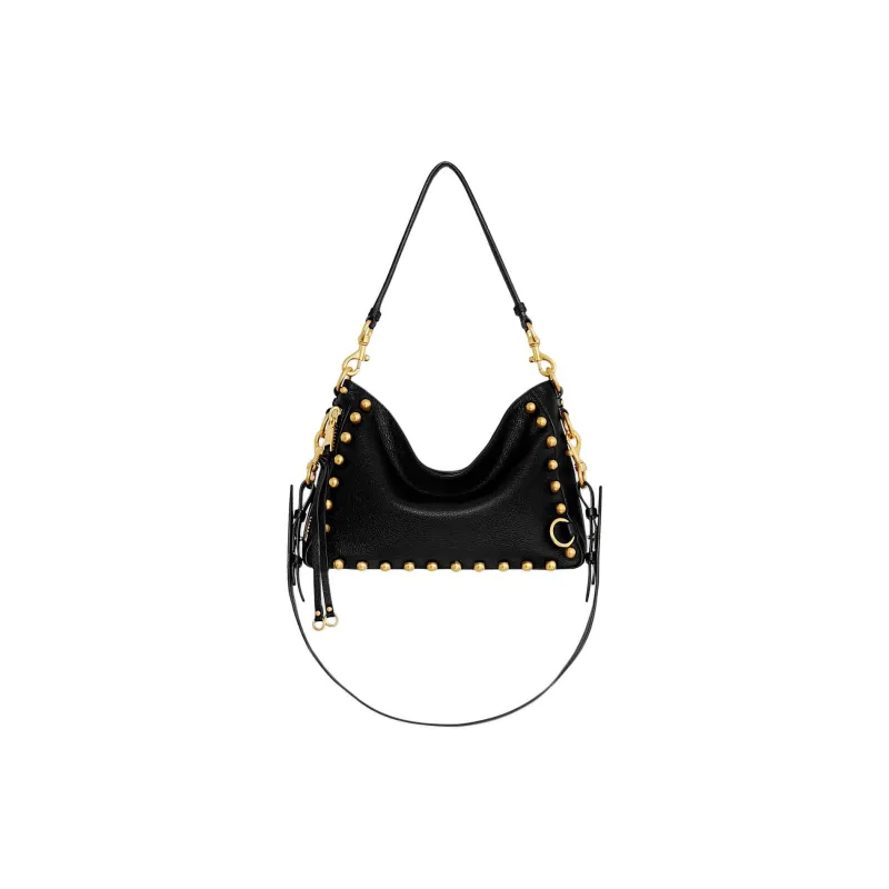REBECCA MINKOFF Genuine Leather Portable Crossbody Bag, Shoulder Bag Women's Black-0