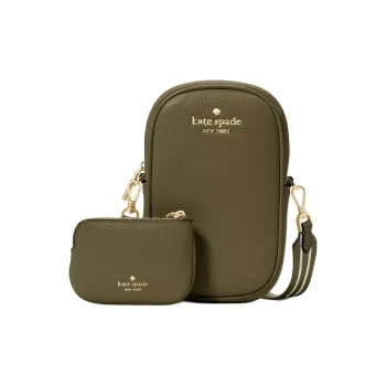 Kate Spade Litchi Grain Leather Combo Bag, Shoulder Bag, Crossbody Bag Women's Seaweed Green