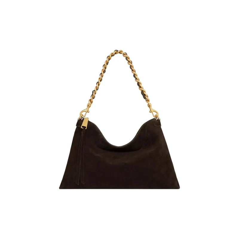 REBECCA MINKOFF Suede Portable Crossbody One Shoulder Bag Women's Dark Brown-0
