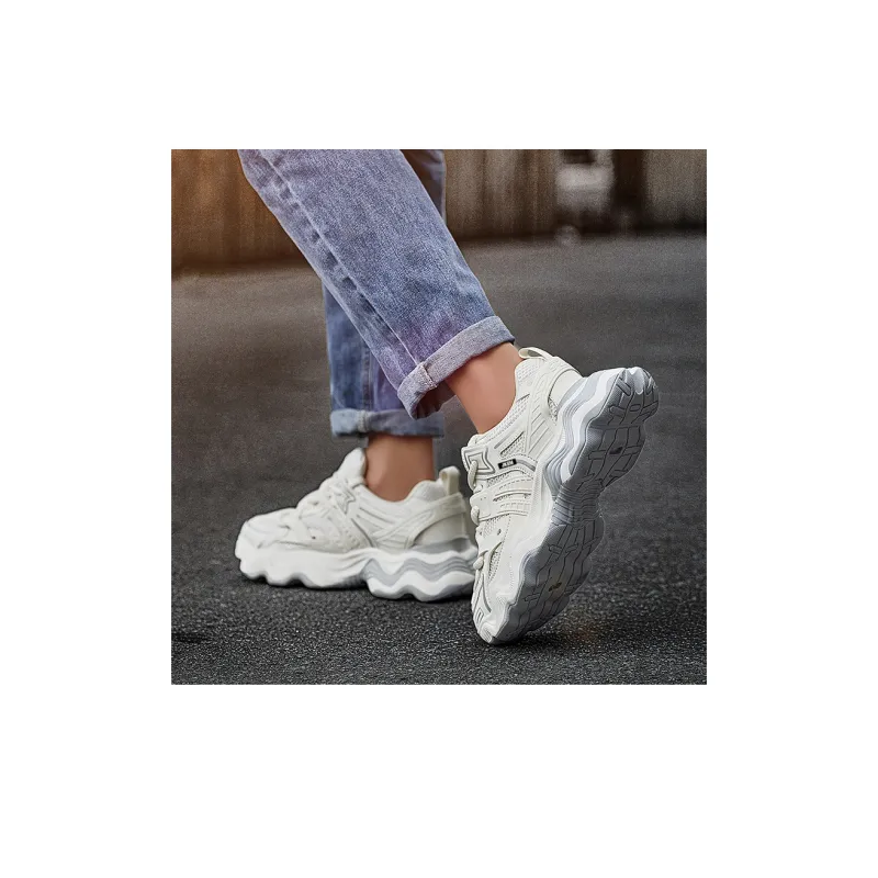 JKEM Cushioned Slip Resistant Abrasion Resistant Low Top Chunky Sneakers Men-12