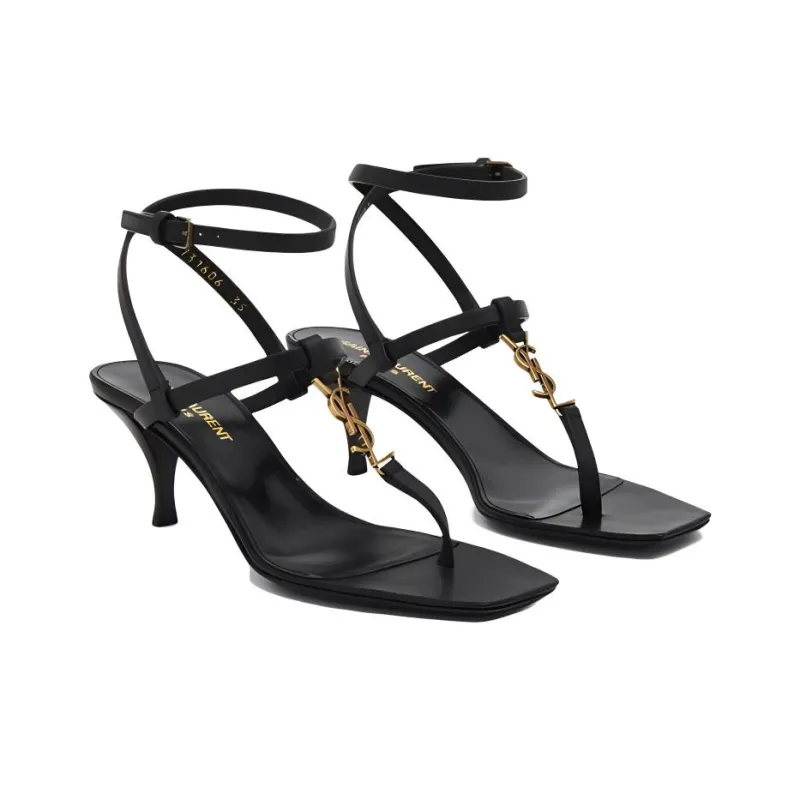 SAINT LAURENT Cassandre Open Toe Sandals Women's-2
