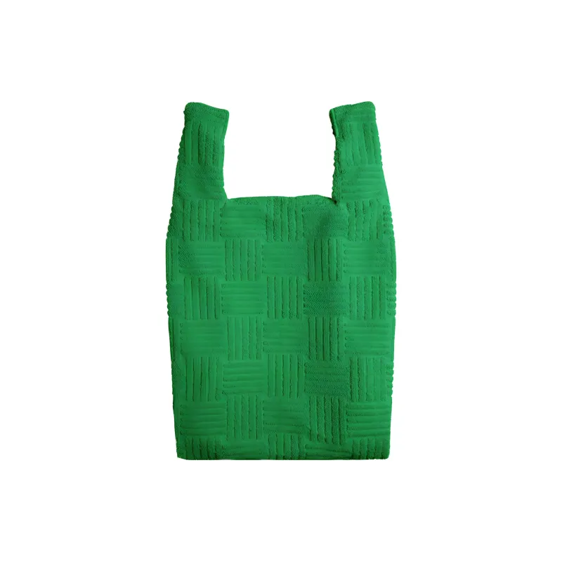 Bottega Veneta Towel Fabric Handbag Regular Unisex Green-1