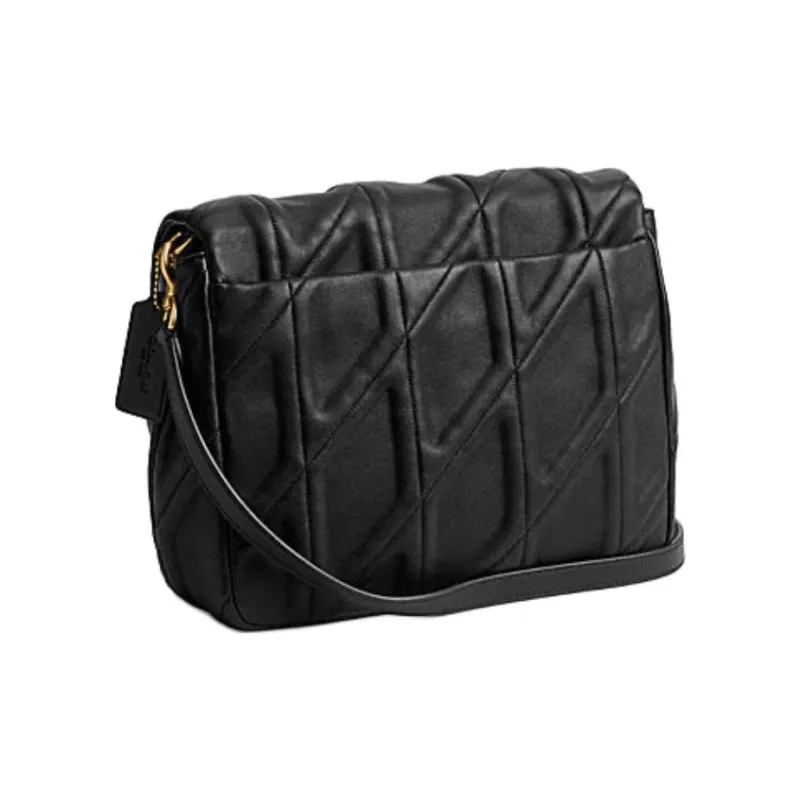 COACH Times Square Tabby Sheepskin Crossbody Bag, Shoulder Bag Medium Size Women's Black-1