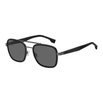 HUGO BOSS Metal Aviator Sunglasses Men Black