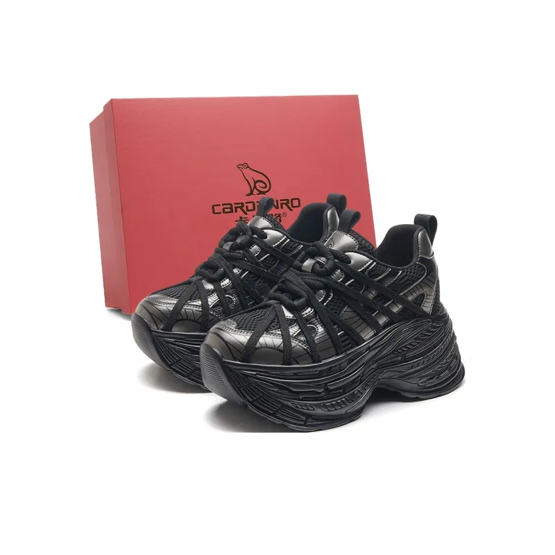 CARDANRO Small-sized Sky Vegetables Low-Top Platform Height Increasing 10cm Chunky Sneakers Women's-16