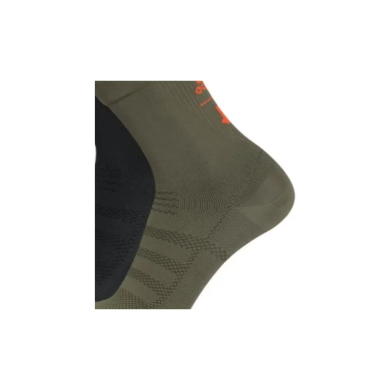 Adidas X Undefeated Socks 2 Pack Black/Olive Cargo/Orange-1