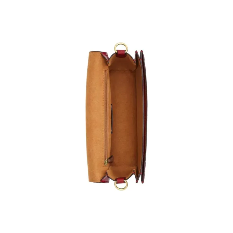 COACH Morgan Split Cow Leather Crossbody Bag, Shoulder Bag Medium Size Women's Red-2