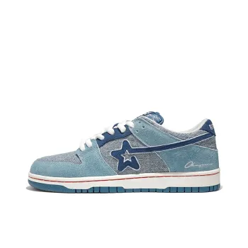 RIPSTAR SKBD Low Maxes Vintage Jeans Anti Slip Wear Resistant Low Top Skateboard Shoes Unisex Blue Gray