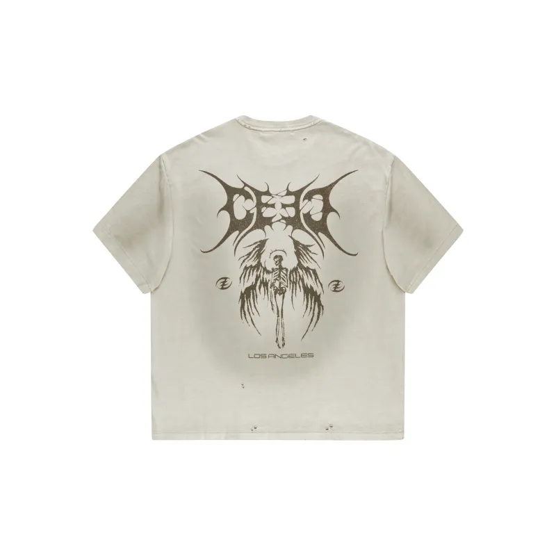 Ceec Skull Angel print T shirt-1