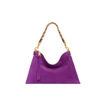 REBECCA MINKOFF Suede Handbag Shoulder Bag Women's Purple