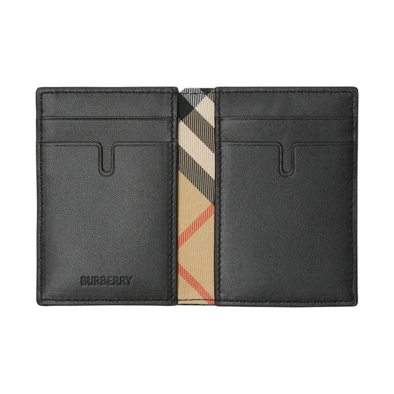 Burberry Calfskin Card Holder Men Slate-2