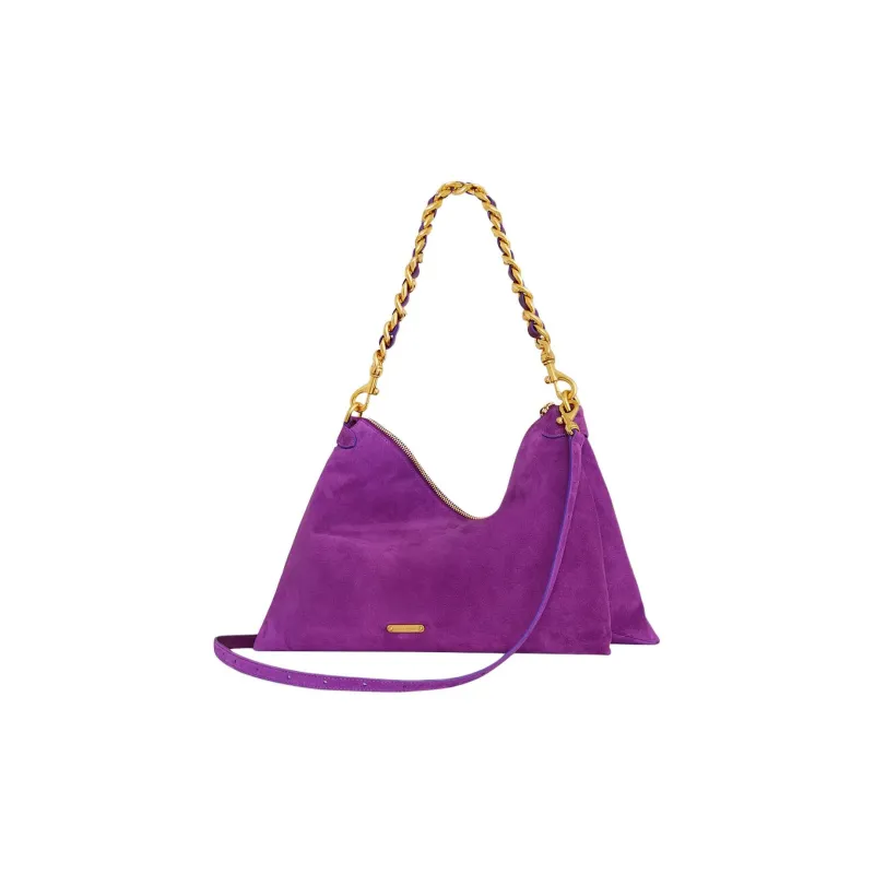 REBECCA MINKOFF Suede Handbag Shoulder Bag Women's Purple-1