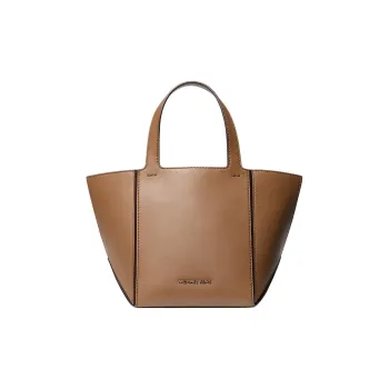 MICHAEL KORS Leather Tote Bag, Shopping Bag, Handbag Small Size Women's Brown