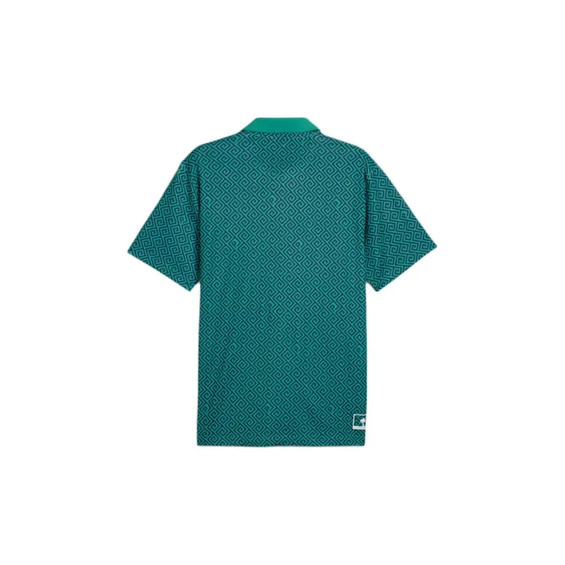 PUMA PUMA X PALM TREE CREW Polo Shirt Men Dark Navy - Shiny Green-1