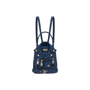 MOSCHINO Cotton Backpack Mini Women's Blue