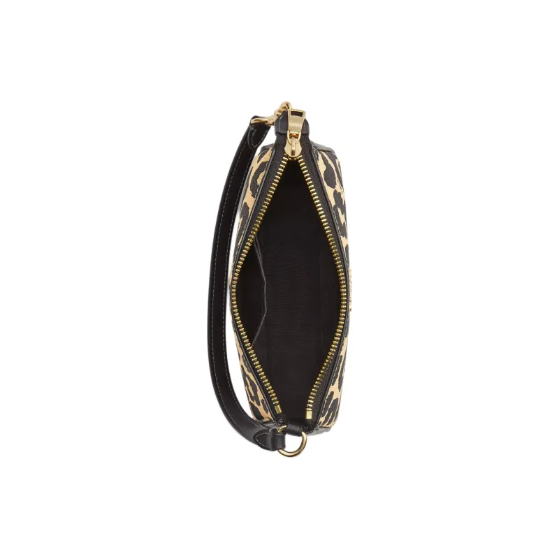 COACH Nolita Coated Canvas Shoulder Bag, Crossbody Bag, Handbag Trumpets Women's Leopard Print Multicolor-2