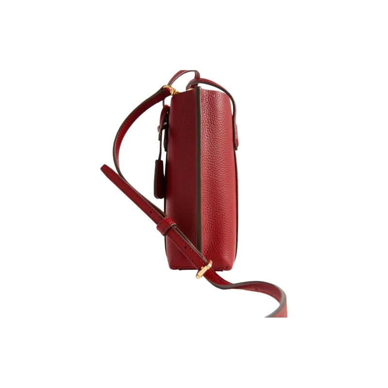 TORY BURCH Leather Shoulder Bag, Crossbody Bag, Handbag Mini Women's Red-2