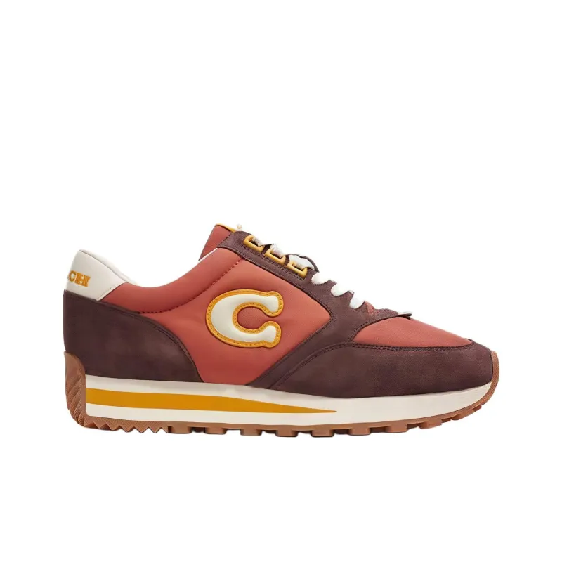 COACH Wear resistant And Lightweight Low Top Casual Shoes Men's Rusty Red-1
