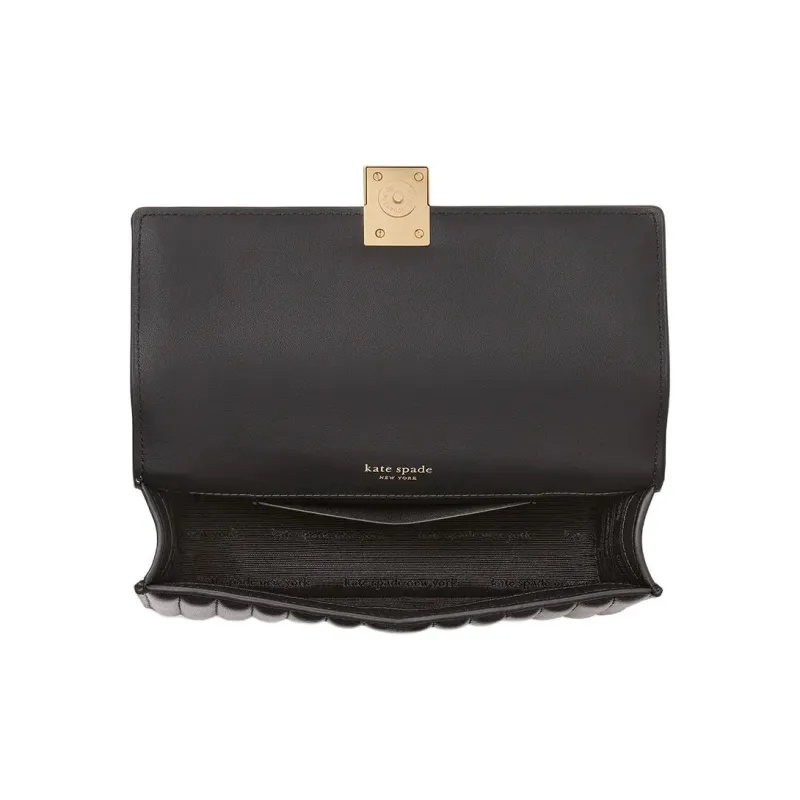 Kate Spade Smooth Finish Leather Portable Crossbody Bag Shoulder Bag Regular Women's Black-3