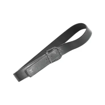CHANEL Sheepskin Leather Belts Unisex Gray -