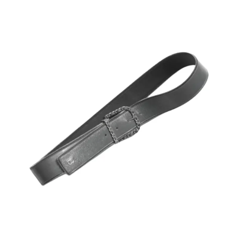 CHANEL Sheepskin Leather Belts Unisex Gray --0