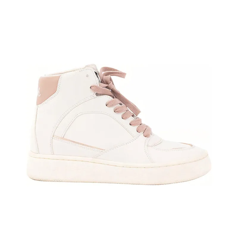 COACH Skateboard Shoes Women's High-Top White-1