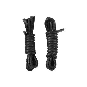 Footprint Tribe Polyester-Cotton Blend Texture Lightweight Waxable Shoelaces Unisex