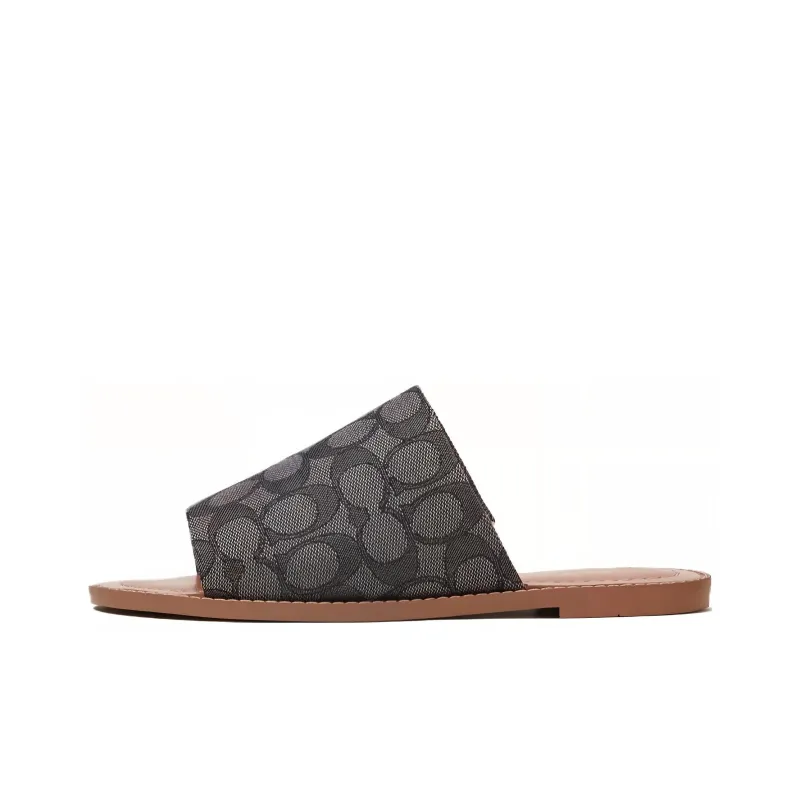 COACH Slide Slippers Women's Black-0