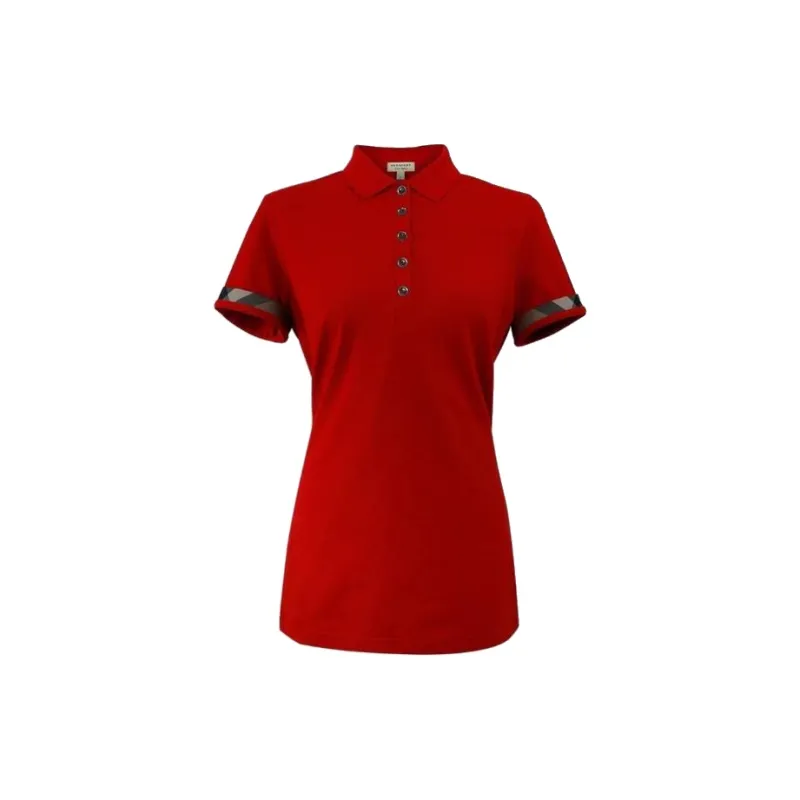 Burberry Polo Shirt Women's Red-3